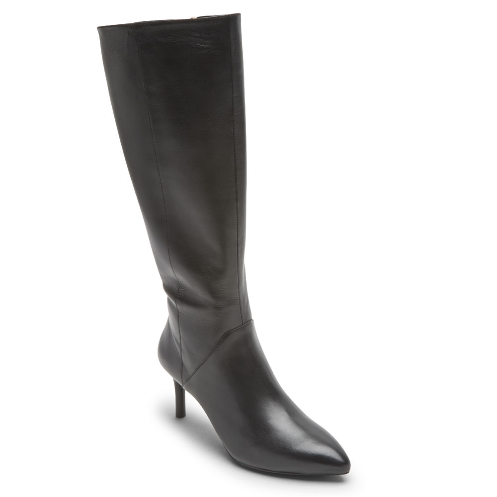 Botas Rockport Mujer Mexico - Total Motion Ariahnna Tall Negros - OJITR6025